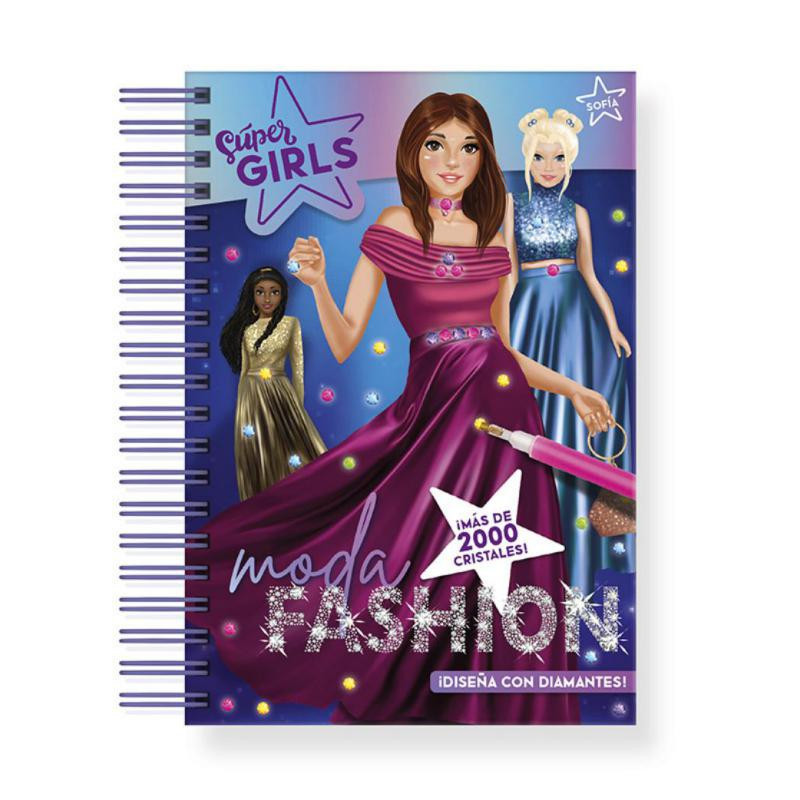 Cuaderno Super Girls DiseÃ±a con Diamantes