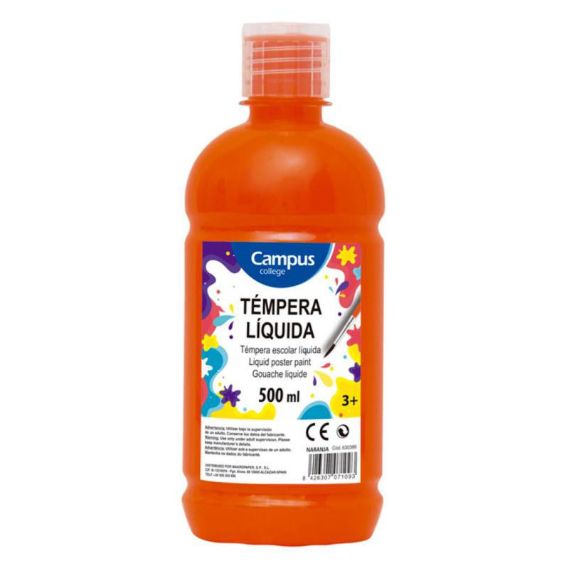 TÃ©mpera Campus College 500 ml Naranja