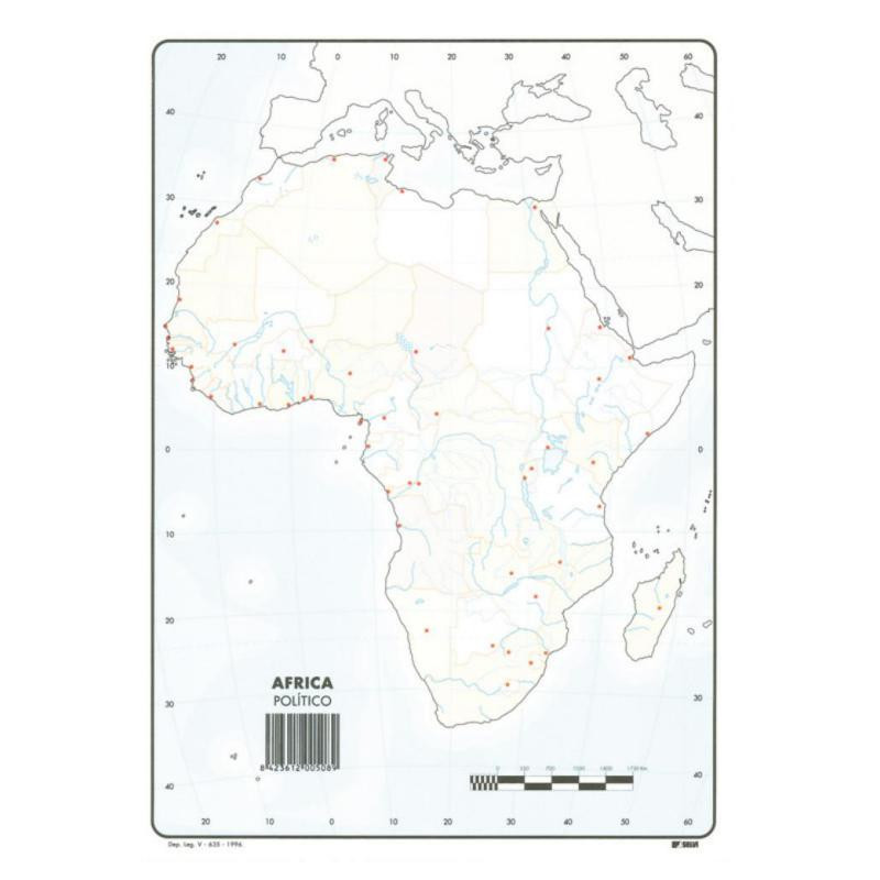 Mapa Mudo Ãfrica PolÃ­tico