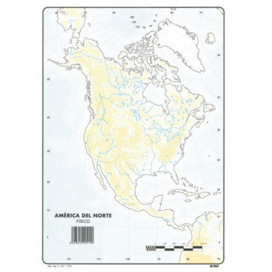 Mapa Mudo AmÃ©rica Norte FÃ­sico