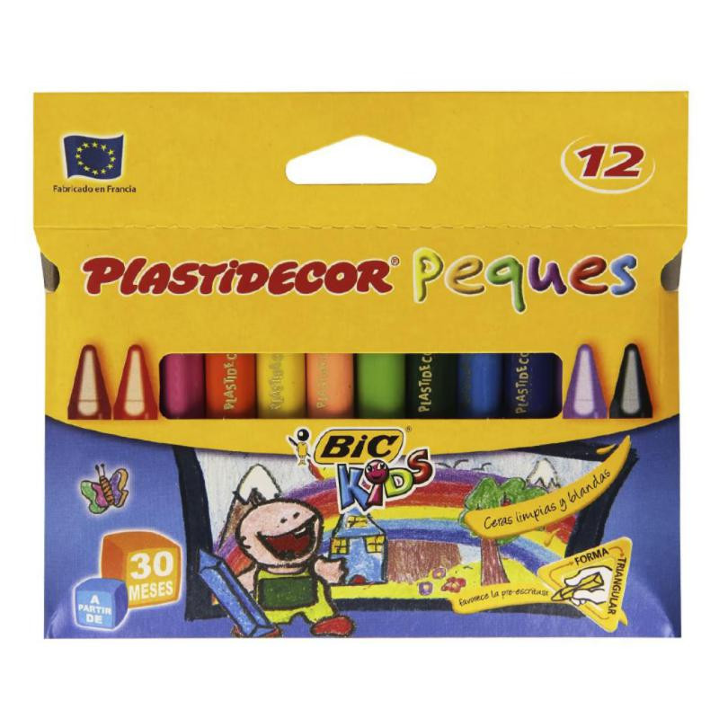 Ceras PlÃ¡sticas Bic Plastidecor Kids 12 Colores