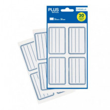 Etiquetas para Libros Plus Office 56mmx36mm 20ud.