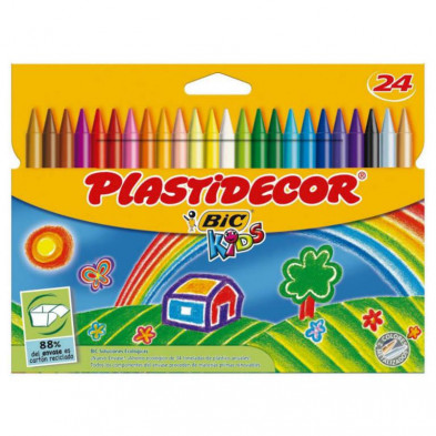 Ceras PlÃ¡sticas Bic Plastidecor Kids 24 Colores