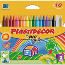 Ceras PlÃ¡sticas Bic Plastidecor Kids 18 Colores