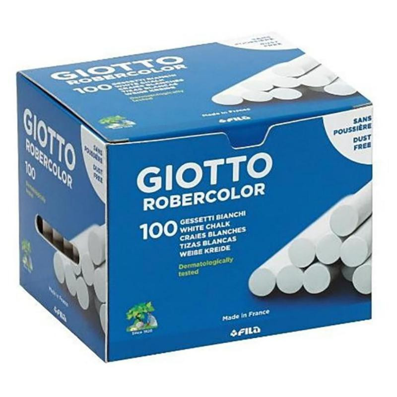 Tizas Blancas Giotto Robercolor Caja 100 unidades