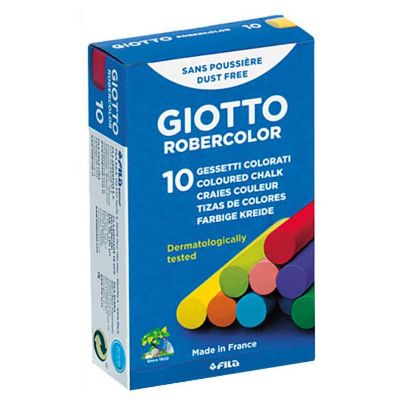 Tizas de Colores Giotto Robercolor Caja 10 unidades