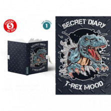 Diario con candado Secret Diary T-Rex Mood A5 168h 80g punteado