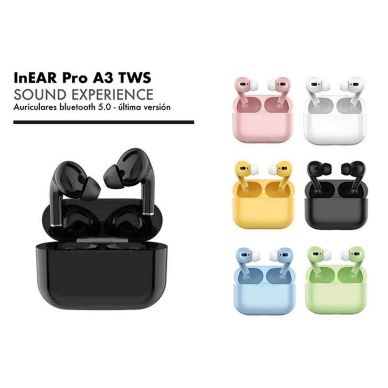 Auriculares inEAR Pro A3 TWS Bluetooth 5.0