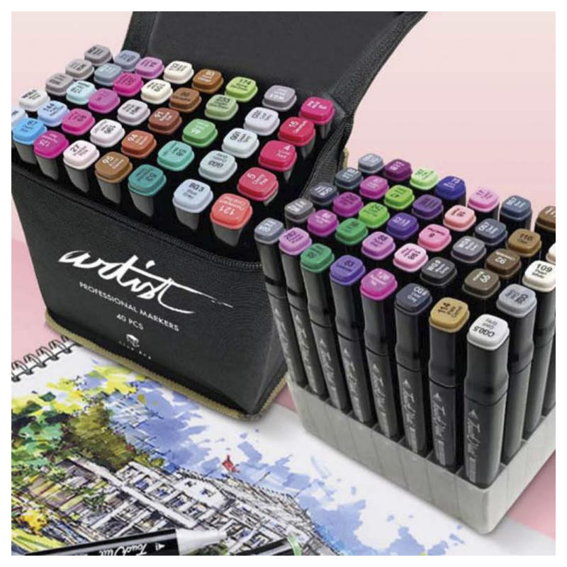 Rotuladores Canvas Luxury Artist Estuche 40 colores