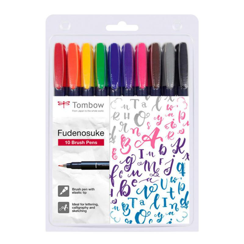 Set caligrafÃ­a Tombow Brush Pen 10 colores