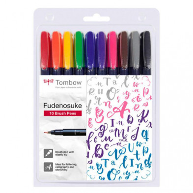 Set caligrafÃ­a Tombow Brush Pen 10 colores