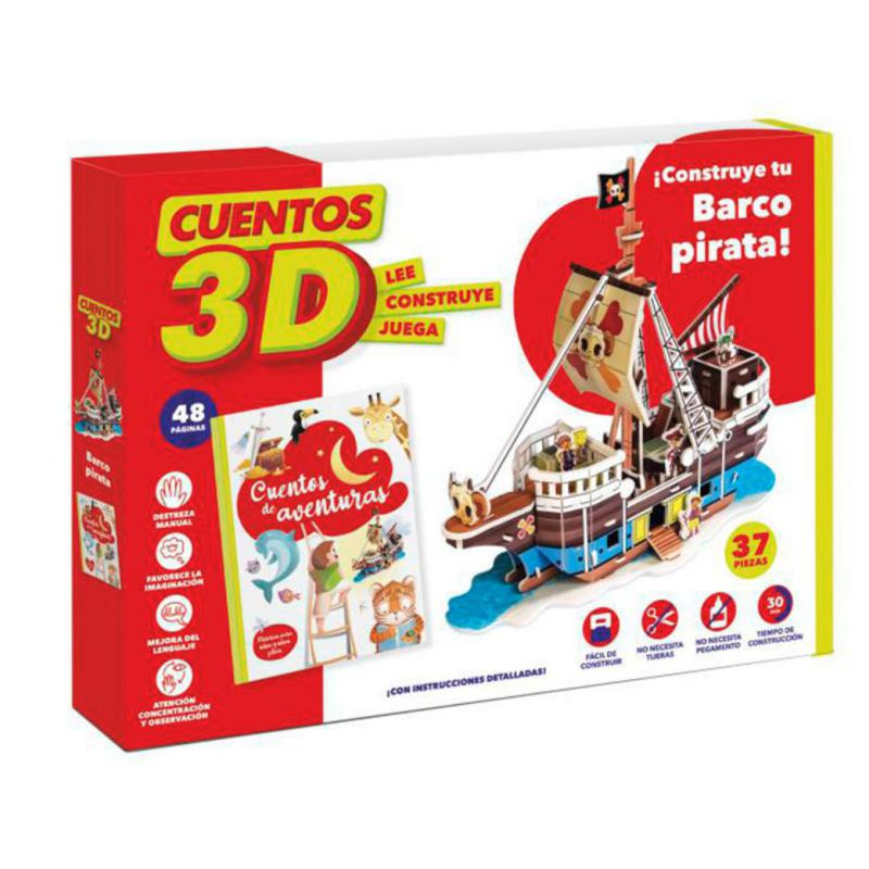 Juego Imagiland Cuentos 3D Construye tu Barco Pirata