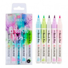 Rotuladores Ecoline Brush Talens Colores Pastel 5 unid