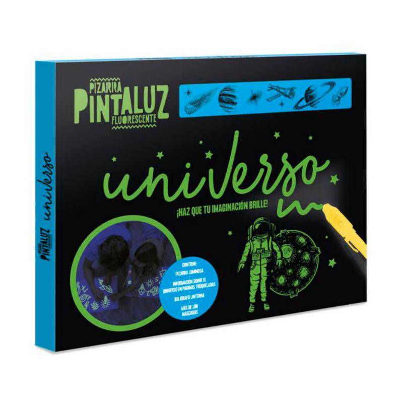 Juego Imagiland Pizarra Pintaluz Fluorescente Universo