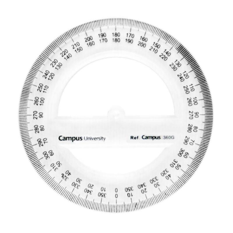 Transportador CÃ­rculo Completo Campus University PlÃ¡stico 12 cm.