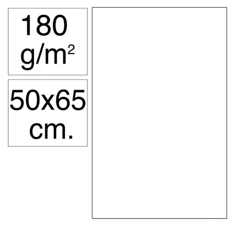 Cartulina Campus 500 x 650 mm. 180g. Blanco