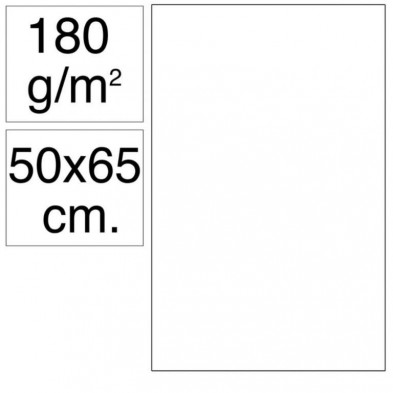 Cartulina Campus 500 x 650 mm. 180g. Blanco