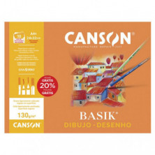 LÃ¡mina Dibujo Canson Basik A4 10 Hojas 130g. Recuadro