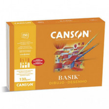 LÃ¡mina Dibujo Canson Basik A4 250 Hojas 130g. Liso