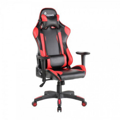 Silla Gaming Rocada Profesional Color Negro / Rojo