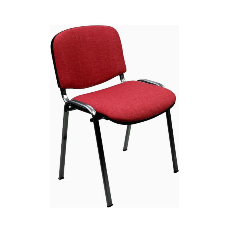 Silla Confidente Unisit Dado Tapizada 4 unidades Color Rojo