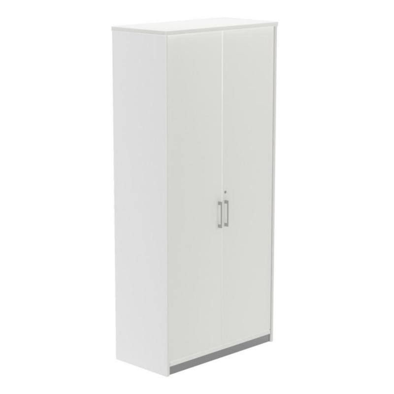 Armario Alto Con Puertas Rocada de Melamina 1950x450x900 mm Blanco/Blanco