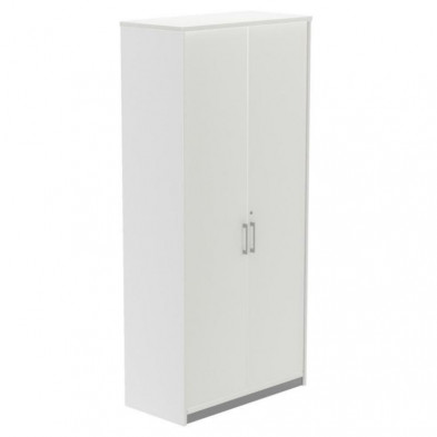 Armario Alto Con Puertas Rocada de Melamina 1950x450x900 mm Blanco/Blanco