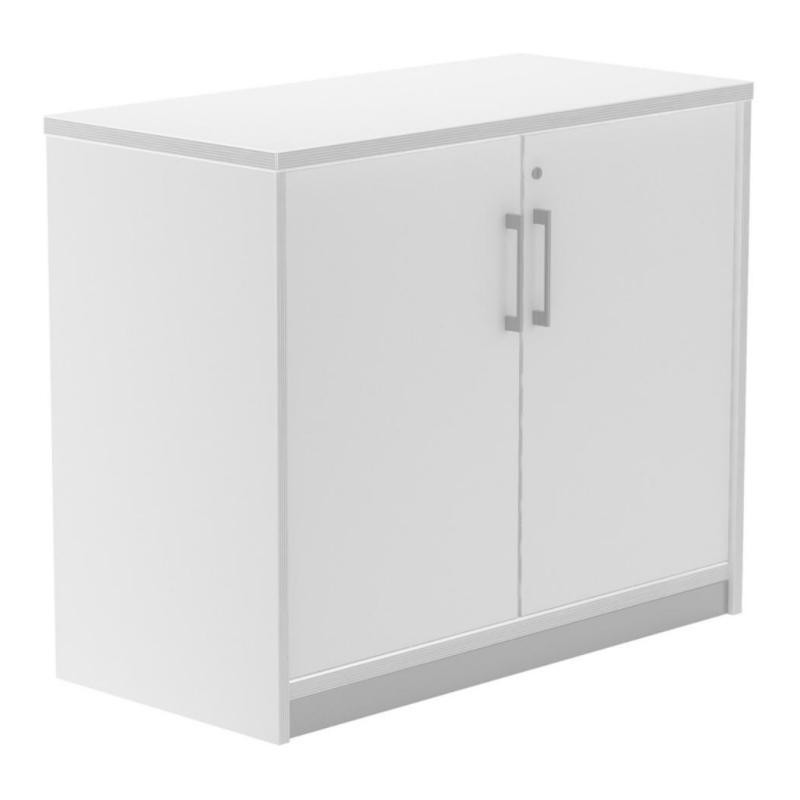 Armario Bajo Con Puertas Rocada de Melamina 780x450x900 mm Blanco/Blanco