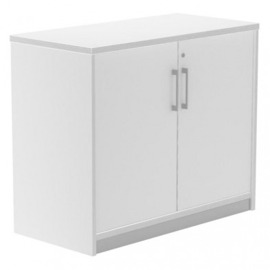 Armario Bajo Con Puertas Rocada de Melamina 780x450x900 mm Blanco/Blanco