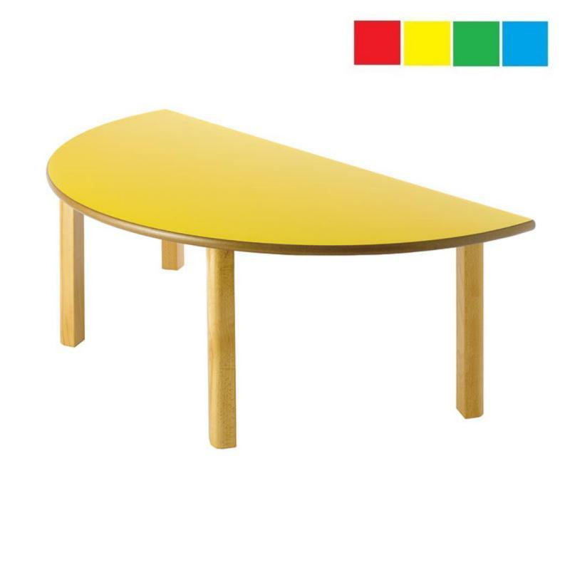 Mesa infantil semicircular 120x60cm Altura: 54cm Haya