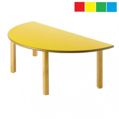 Mesa infantil semicircular 120x60cm Altura: 54cm Haya