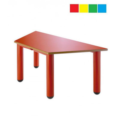 Mesa infantil trapezoidal 120 x 60 x 60 cm Altura: 46 cm PP