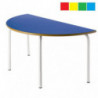 Mesa infantil semicircular 120x60cm Altura: 54cm Acero