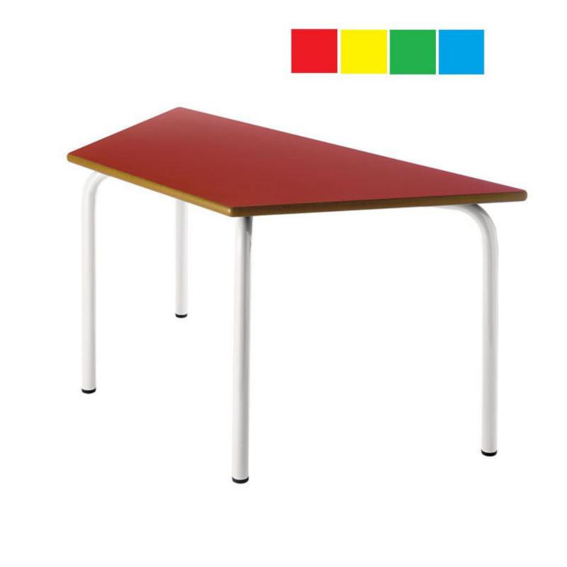 Mesa infantil trapezoidal 120x60x60 Altura: 46cm Acero