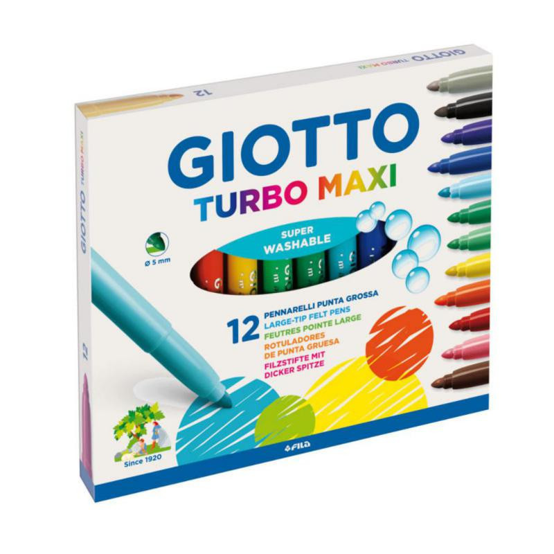 Rotuladores Giotto Turbo Maxi 12 Colores