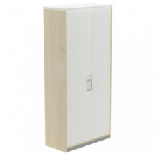 Armario Alto Con Puertas Rocada de Melamina 1950x450x900 mm Haya/Blanco