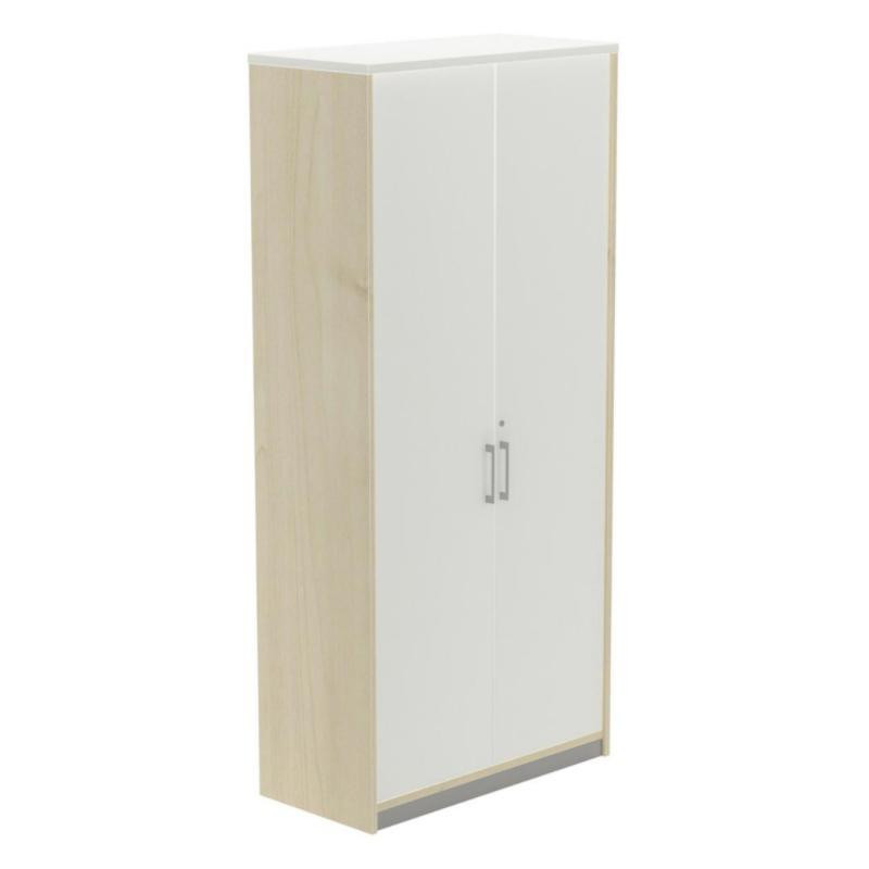 Armario Alto Con Puertas Rocada de Melamina 1950x450x900 mm Haya/Blanco