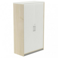 Armario Medio Con Puertas Rocada de Melamina 1560x450x900 mm Haya/Blanco