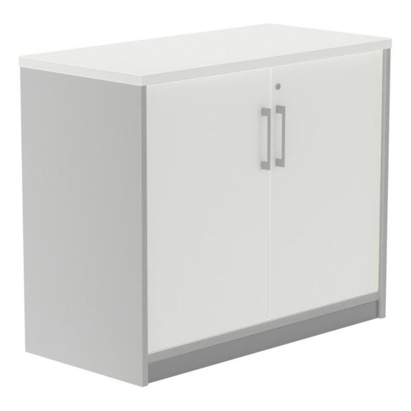 Armario Bajo Con Puertas Rocada de Melamina 780x450x900 mm Haya/Blanco