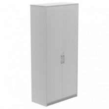 Armario Alto Con Puertas Rocada de Melamina 1950x450x900 mm Aluminio/Gris