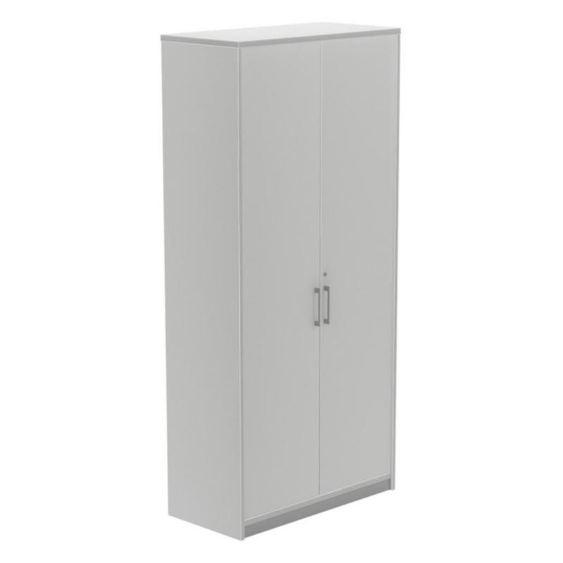 Armario Alto Con Puertas Rocada de Melamina 1950x450x900 mm Aluminio/Gris