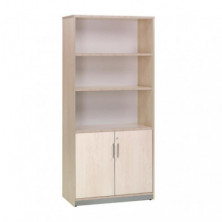 Armario Alto Con Puertas Bajas Rocada de Melamina 1950x450x900 mm Haya/Haya