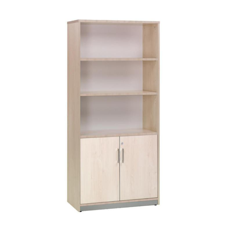 Armario Alto Con Puertas Bajas Rocada de Melamina 1950x450x900 mm Haya/Haya