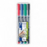 Rotulador Permanente Staedtler Lumocolor Ultra Fino 0,4 mm. Colores Surtidos BlÃ­ster /4 ud.