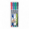 Rotulador Permanente Staedtler Lumocolor Fino 0,6 mm. Colores Surtidos BlÃ­ster /4 ud.