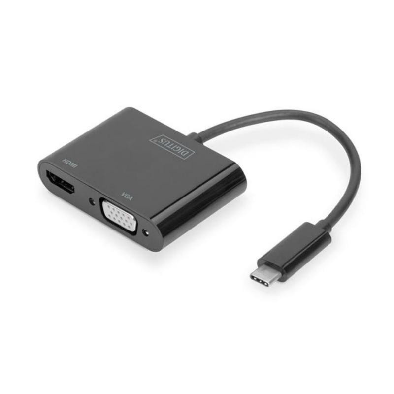 Adaptador Digitus Tipo C a HDMI + VGA