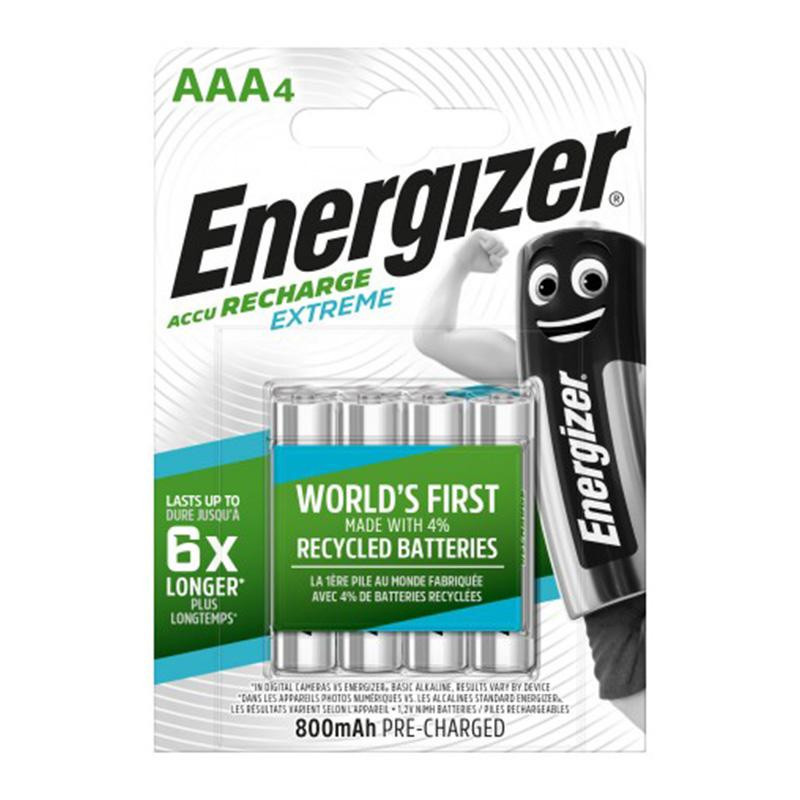 Pilas Recargables Energizer Alcalinas AAA /4 ud