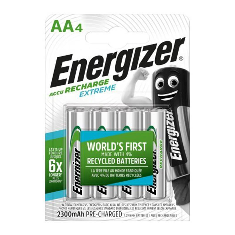 Pilas Recargables Energizer Alcalinas AA /4 ud