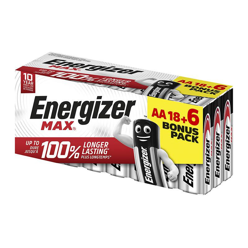 Pilas Energizer Alcalinas Max AA /24 ud