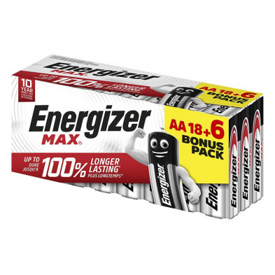 Pilas Energizer Alcalinas Max AA /24 ud